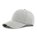 Gorra de béisbol clásica gris claro de seis paneles con visera curva - Ajustable / Gris claro