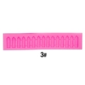 Roze siliconen hekwerk vorm voor fondant en chocolade DIY bakken model 3# - 3# Hek Stijl / Roze