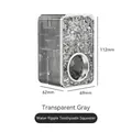 Translucent grey water-ripple toothpaste dispenser wall-mount holder 112x69x62mm - Water Ripple Toothpaste Squeezer (Grey)