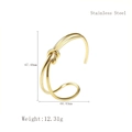 Minimalistisches Armband mit 18K Vergoldung, Knotendesign und 67mm Durchmesser - Gold