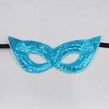 Blauwe pailletten masker feest maskerade oogmasker met elastische band voor carnaval. - Pailletten-lake Blue