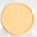 Nude round thick silicone coaster with non-slip waterproof surface for dining tables - Flat Style / Nordic Yellow