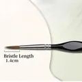 Single professional detail brush with 1.4cm nylon tip and ergonomic black handle - Black / #3 (triangle Side)