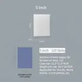 White 5-inch matte photo album with 120 pockets for organizing prints and cards - 5 Inch - 120 Slots