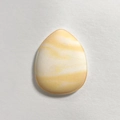 Mini marble yellow teardrop finger puff for makeup application in a single pack - Bulk/Loose Packaging / Yellow and White Marble