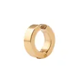 Polished gold titanium steel hoop ear cuff with clasp closure for non-pierced ears - Single Plain / Gold