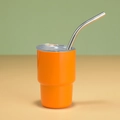 Orange Red (3oz/Double-walled/With Straw)