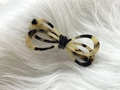 French bow hair clip in classic tortoiseshell pattern made of premium acetate - 6# 3D Hollow Tortoise