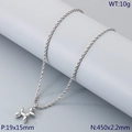 Collier avec pendentif chien ballon en argent poli et chaîne de 450mm sur présentoir - Chaîne Torsadée Couleur Acier (KN298851-Z)