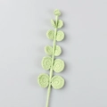 Handmade crochet light green leaf stem for home floral decor and creative handicraft - Meng Si Eucalyptus Leaves - Mint Green (light Green)