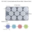 11-cavity spider web silicone mold for Halloween candy and DIY crafts in translucent finish - 11-Cavity Spider Web Style (D5118-4E)