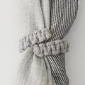 Handwoven grey cotton curtain tieback with minimalist braided rope texture for home decor - 25cm Cotton Rope / Gray