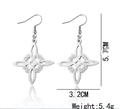 Silver Celtic knot earrings with fishhook clasp, dimensions 5.7x3.2cm and weight 5.4g - Earrings / Silver