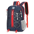 Outdoor multifunctional travel backpack in navy blue and red with breathable mesh pockets - 56-75L / Dark Blue