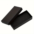Caja de regalo negra rectangular con espuma para relojes de cuarzo y joyería masculina - Caja de Reloj Única