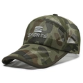 Ademende camo mesh baseballpet met groen junglepatroon en sportieve S-borduring - Eén Maat(Verstelbaar) / Camo Legergroen