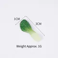 Miniature artificial green cabbage model for DIY craft projects, 3cm length size - 3cm Mini Green Vegetable (Large)