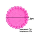 Stampo in silicone a girasole rosa per resina fai-da-te, diametro 7.5cm per portachiavi - 2# Girasole