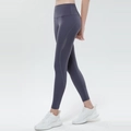 Leggings da yoga grigio scuro a vita alta con mesh traspirante e cuciture sagomate - Blu Notte