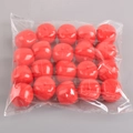 Set of 20 miniature red apple-shaped plastic containers for dollhouse decor - Red Apple