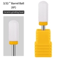 Ceramic Barrel Ball Nail Drill Bit 3/32 inch XF Extra Fine Yellow Base and Case - HF-06 Barrel Ball Ceramic Drill Bit (XF Extra Fine)