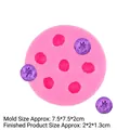 Rosa Silikonform Blaubeeren für 3D-Fruchtpralinen und Fondant-Kuchendekorationen - 7-Loch Blaubeere - Rosa