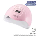 Pink SUN X5 Plus 120W nail lamp with 36 LED beads and AU plug for professional manicure - SUN X5 Plus Pink-AU Plug
