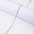 Elegant gold stainless steel textured chain necklace wrapped on a white display stand - 45+5cm / 1.2mm Twisted Square Snake Chain / Gold
