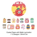 Transparent bear washi tape variant with 30mm wide food and condiment cartoon patterns - 4# Jam Market