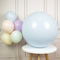 Blue and purple macaron balloon garland kit for elegant birthday party decoration - 36 Inch Macaron Blue