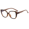 Fashionable cat eye glasses frame with tortoiseshell pattern and blue light blocking lenses - Tortoise Frame