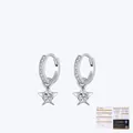 Orecchini a stella in argento S925 con pietre di moissanite e certificato GRA - Colore Argento Sterling 925