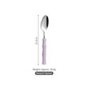 304 stainless steel dessert spoon with 15.5cm purple bamboo acrylic handle - Purple Dessert Spoon