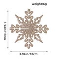 Pink 10cm sparkling snowflake ornament for Christmas tree decorations, 6g weight - 12Pcs/Pack / Khaki Style A