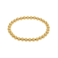 Dettaglio di un bracciale a sfere dorate lucide con un classico design metallico sferico - Oro (6mm)