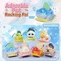 Cute aroma crystal animal figurine with rainbow finish and natural gemstone back - 0256 Rocking Pets Series Set of 6 / Full Box Set