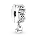 Silver bead charm with infinity symbols and engraved heart pendant saying Always - 016-Stopper (Silver Always Heart Dangle)