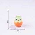 Mini luminous resin hatching chick ornament in green and orange, size 2cm by 1.7cm - Luminous Light Green