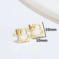 Gold stainless steel owl stud earrings with minimalist hollow design and 10mm size - Owl / Gold