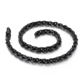 Hiphop style men's stainless steel chain necklace in black finish with lobster clasp - Black (KN90229-KFC)