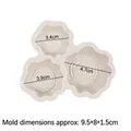 White 3-cavity flower silicone mold for chocolate, soap, and resin DIY crafts - 4# / Gray