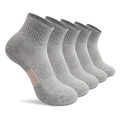 Five pairs of grey mesh low-cut socks with pink arch support for women in spring - One Size / Gray [Sport]