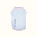 Light blue pet cooling vest with purple outdoor slogan and stylish contrast trim - L / Tops / Light Blue