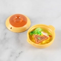 Miniature Japanese ramen model with yellow bowl, meat and vegetables food toy - 4.5cmx2.5cm / Braised Beef Noodles