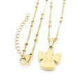 Collana a sfere dorata in acciaio inossidabile con pendente angelo e lettera N - Lettera N (KN196926-K)