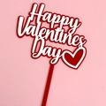 Happy Valentine's Day Double-layer Cake Topper (approx. 11cm Wide)