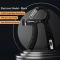 Adjustable black hand grip strengthener with electronic counter and 5 to 60kg resistance - 10-100kg Electronic Counting / Black