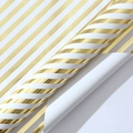 Gold and white diagonal stripe gift wrapping paper with metallic glossy finish - White Gold Diagonal Stripes