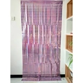 Dettaglio della tenda disco olografica viola con paillettes quadrate per fondale festa - 1*2m Pezzo Singolo / Rosa