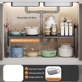 Adjustable black single-tier kitchen sink rack with 69-88cm width and 25cm depth - Single Tier 4 Boards / Classic Black